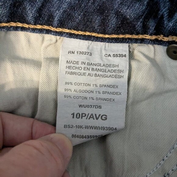 Wrangler AURA Short-Rise, Blue Denim Straight Leg Jeans; Size 10P - Picture 4 of 4